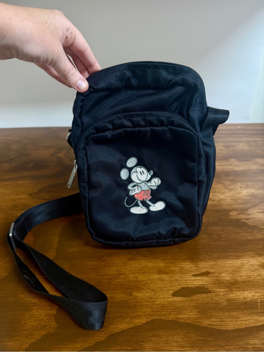 Disney Mickey Black Crossbody Bag Adjustable Strap